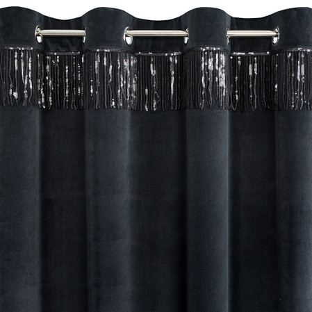 ZASŁONA GOTOWA JASPER 140 X 250 CM CZARNY