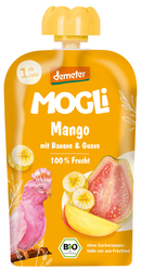 Mogli MUS BANAN - GUAWA - MANGO BEZ DODATKU CUKRÓW OD 1 ROKU DEMETER BIO 100 g - MOGLI