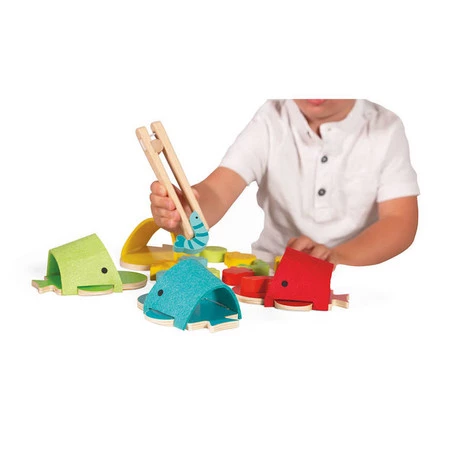 Janod Sortowanie kolorów Wieloryby filcowe 2+