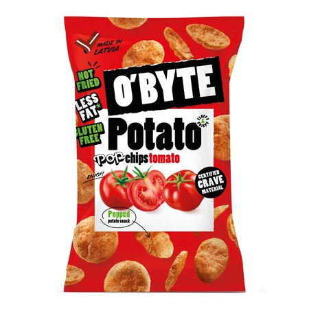 O'BYTE Chipsy ziemniaczane o smaku pomidorów 90 g