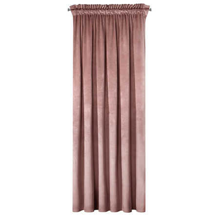 ZASŁONA GOTOWA D91 ROSA NA TAŚMIE 135 X 300 CM CIEMNORÓŻOWY