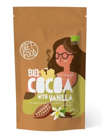 DIET-FOOD CZEKOLADA DO PICIA O SMAKU WANILII BIO 200 g smak wanilia