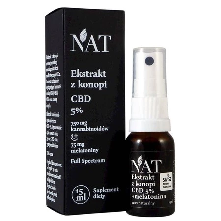 NAT Olejek z konopi 5% CBD + melatonina 15ml 