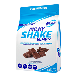 6PAK MILKY SHAKE WHEY odżywka białkowa WPC 1800 g smak czekolada