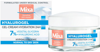 Mixa - Hyalurogel Gel-Cream Hydration 24H Normal to Dry Skin - 50 ml