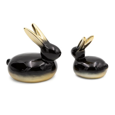 Ozdoba Wielkanocna, Figurka ceramiczna, kolor czarny, rozmiar 10 x 10 x 7 cm