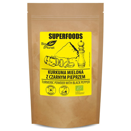 BIO PLANET KURKUMA MIELONA Z CZARNYM PIEPRZEM 200g