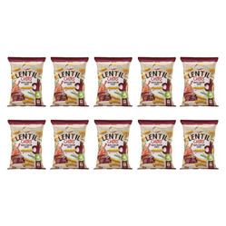Zestaw 10x Chipsy z czerwonej soczewicy o smaku bekonu 100 g