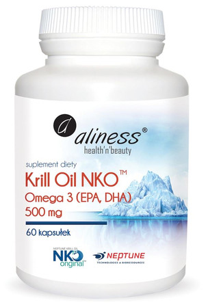 Zestaw 2x Aliness Krill Oil NKO 500 mg x 60 kaps.