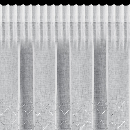 FIRANA GOTOWA KLEO NA TAŚMIE 345 X 140 CM BIAŁY