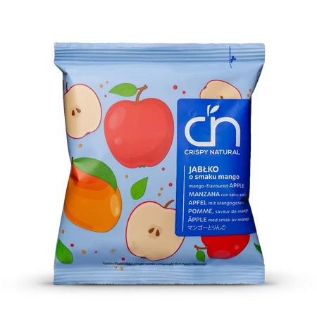 Crispy Natural − Chipsy z jabłka z sokiem z mango − 18 g
