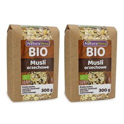 Zestaw: 2x MUSLI ORZECHOWE BIO 300 g - NATURAVENA
