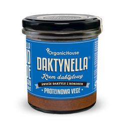 KREM PROTEINOWY KOKOS - DAKTYLE MEDJOOL BEZGLUTENOWY BIO 280 g - ORGANICHOUSE (DAKTYNELLA)