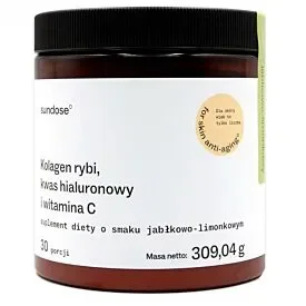 Sundose FOR SKIN ANTI-AGING Kolagen rybismak jabłkowo-limonkowy 309g