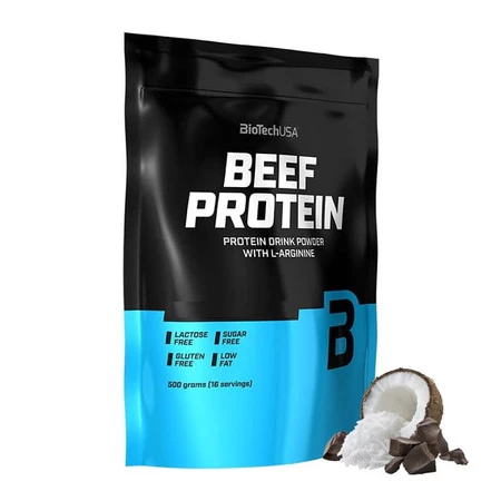 BioTech USA Beef Protein odżywka białkowa hydroizolat 500g smak kokosowo - czekoladowy