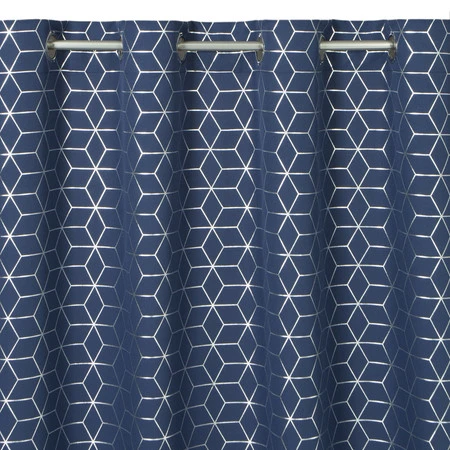 ZASŁONA GOTOWA CUBE 140 X 250 CM GRANATOWY