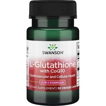 Swanson L-glutation + koenzym Q10 - 30 kaps.