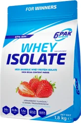 6PAK WHEY ISOLATE białko izolat WPI 1800g smak truskawka