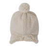 Lodger Dwuwarstwowa zimowa czapeczka z polaru jasnobeżowa Fleece Birch 0-3 m