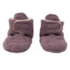 Lodger Polarowe buciki kapcie z antypoślizgową podeszwą wrzosowe Fleece Mauve 6-12 m