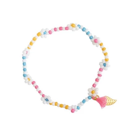 Janod Zestaw kreatywny do tworzenia biżuterii Kwiatki z koralików 6+