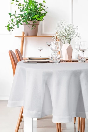 OBRUS STELLA 2 FI 180 CM BIAŁY