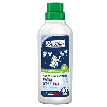 BRIOCHIN PŁYN DO ZMIĘKCZANIA TKANIN DLA SKÓRY WRAŻLIWEJ 750 ml (40 PRAŃ)