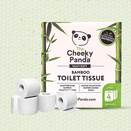 Cheeky Panda, Papier toaletowy trzywarstwowy, 4 rolki