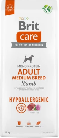 Brit Care Dog Hypoallergenic Adult Medium Lamb 12kg