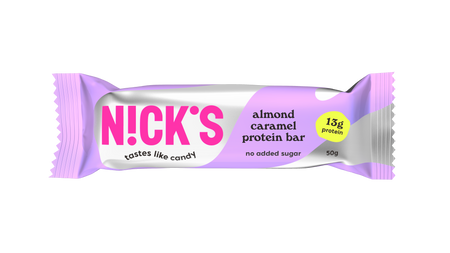 N!CK'S Nicks Almond Caramel Protein Bar Baton proteinowy Migdał Karmel 50g