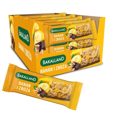 Bakalland BA! Baton zbożowy zbożowy banan 40 g x 25 szt.