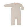 Lodger Pajacyk piżamka niemowlęca bawełniana kremowa Basic Rib Birch r. 68