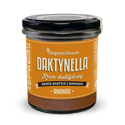 KREM KOKOS - DAKTYLE MEDJOOL - ANANAS BEZGLUTENOWY BIO 280 g - ORGANICHOUSE (DAKTYNELLA)