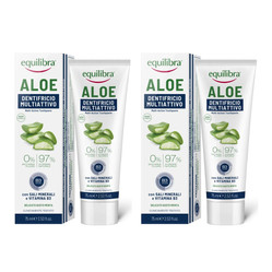 Zestaw: 2x Equilibra - Aloesowa pasta do zębów multi-aktywna 75ml