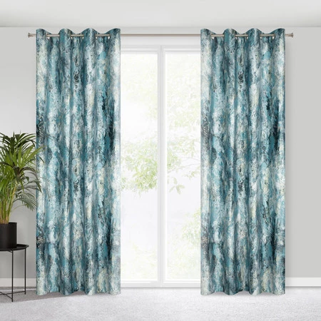 ZASŁONA GOTOWA MALIA 140 X 250 CM TURKUSOWY