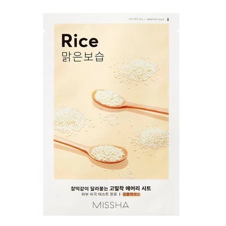 Airy Fit Sheet Mask rozjaśniająco-wygładzająca maseczka w płachcie z ekstraktem z ryżu Rice 19ml