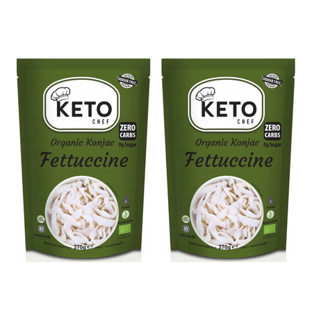 Zestaw: 2x Keto Chef Makaron Konjac Fettuccine Bezglutenowy Bio 270g
