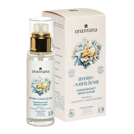 Orientana Hydro Nawilżenie Nawadniające Serum Eliksir Tremella Egzosomy Kwas Mlekowy, 30ml