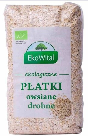  EkoWital − Płatki owsiane drobne BIO − 600 g
