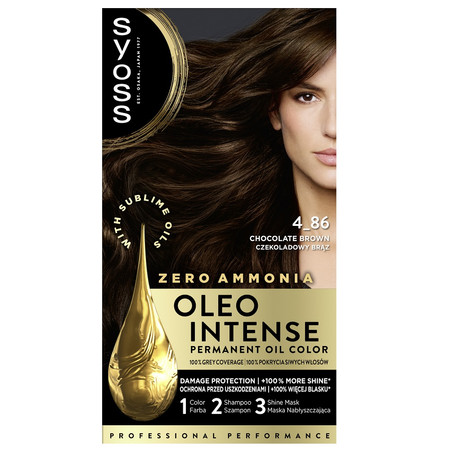 Oleo Intense farba do włosów trwale koloryzująca z olejkami 4-86 Czekoladowy Brąz
