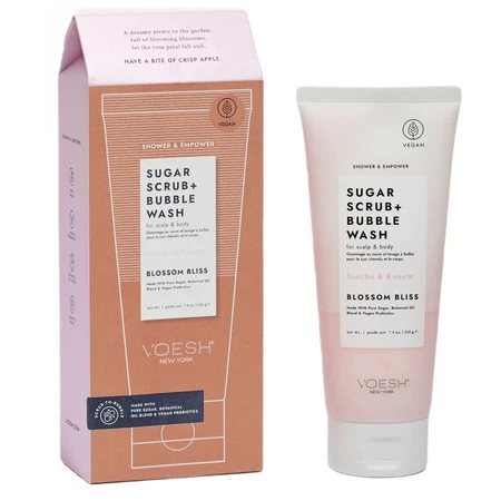 Sugar Scrub + Bubble Wash cukrowy peeling myjący do ciała i skóry głowy Blossom Bliss 210g