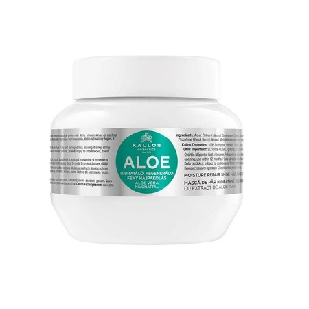 Aloe Moisture Repair Shine Hair Mask With Aloe Vera Extract regenerująca maska dodająca blasku z ekstaraktem aloe vera do włosów suchych i łamiących się 275ml