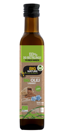 Big Nature Olej Lniany 500 ml bio