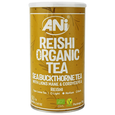 ANI HERBATKA ROKITNIKOWA Z REISHI, LION'S MANE I CORDYCEPS BIO 70 g