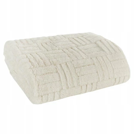 Koc dekoracyjny świąteczny rozm.: 150 x 200 cm, kolor: kremowy