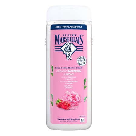 Le Petit Marseillais – Malina i piwonia, Żel pod prysznic – 400 ml