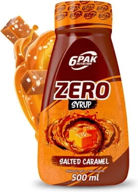 6PAK Syrop ZERO cukru 500 ml smak słony karmel