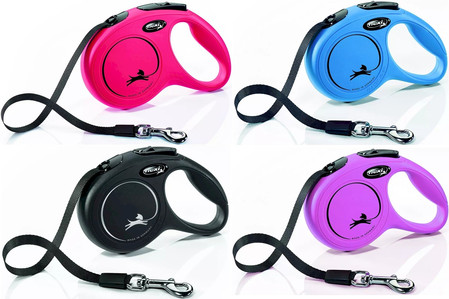 FLEXI NEW CLASSIC Smycz taśmowa M / 5m czarna