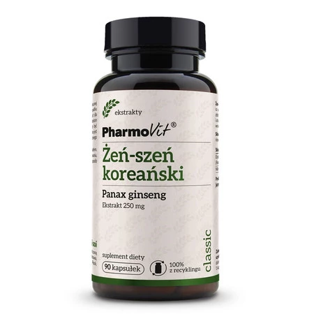 ŻEŃ-SZEŃ KOREAŃSKI (PANAX GINSENG) (250 mg) 90 KAPSUŁEK - PHARMOVIT (CLASSIC)
