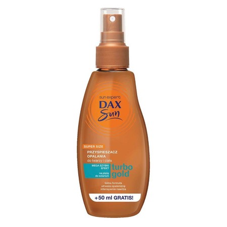 Dax Sun Przyspieszacz opalania do twarzy i ciała Turbo Gold - spray 200ml